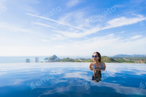 Preview: Portrait beautiful young asian woman smile happy relax around sw