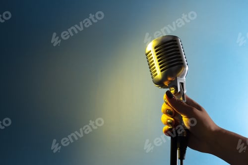 Preview: audio microphone retro style