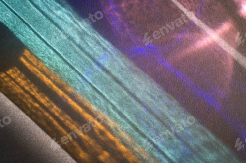 Preview: Multicolor glass bottle reflections in harsh light