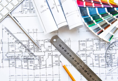 Preview: Architect workplace top view