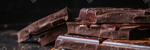 Preview: Chocolate Delicious Cocoa Dessert, Pieces Of Sweets, Menu Concept. Food Background Top View. Copy