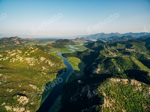Preview: River Crnojevica meanders among green mountains