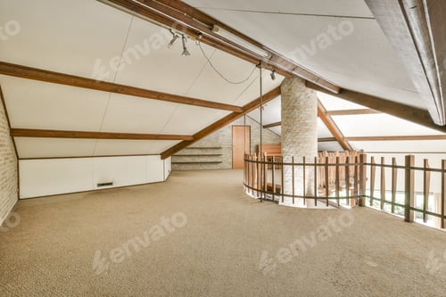 Preview: Roof beams in mansard apartment