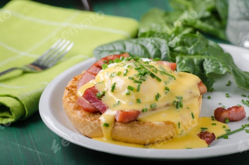 Preview: Egg benedict delish food, crispy bacon