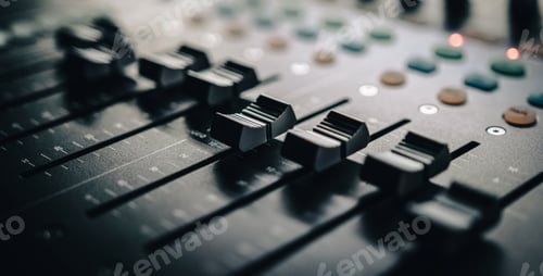 Preview: Sound control music mixer in record studio