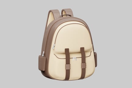 Preview: Tan and brown backpack asset