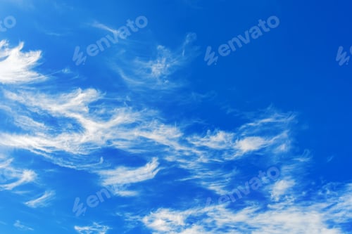 Cirrus Clouds Against a Deep Blue Sky