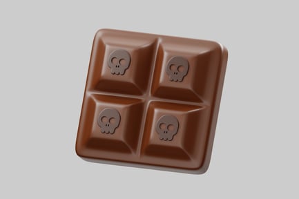 Preview: Skull chocolate bar halloween treat