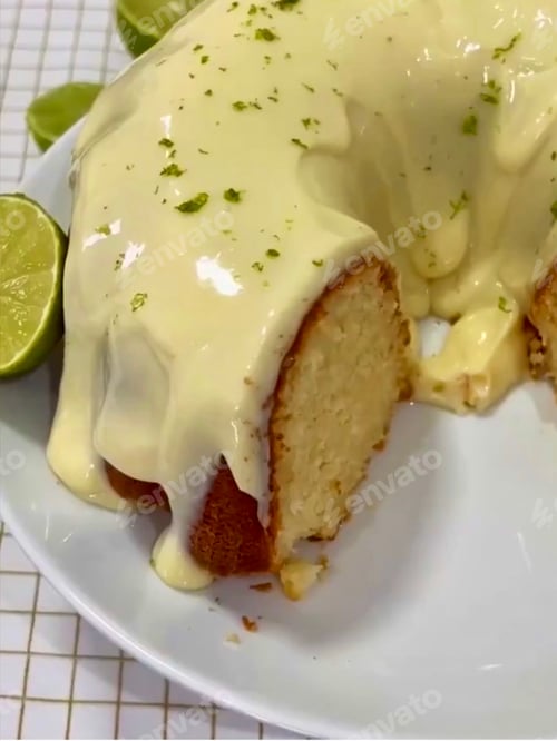 Preview: Delicious Lime Cake with Creamy Icing Drizzle