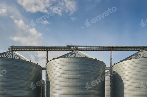 Preview: Building for storage and drying of grain crops. Agricultural Silo.