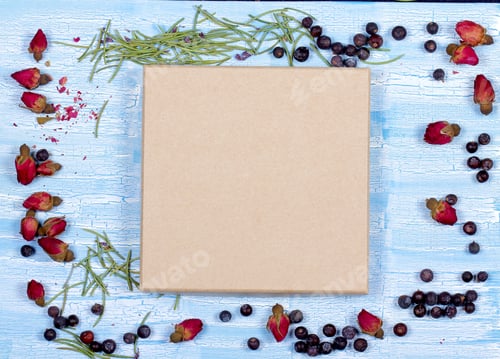 Preview: Table Blue On It Cracks And Dry Plants