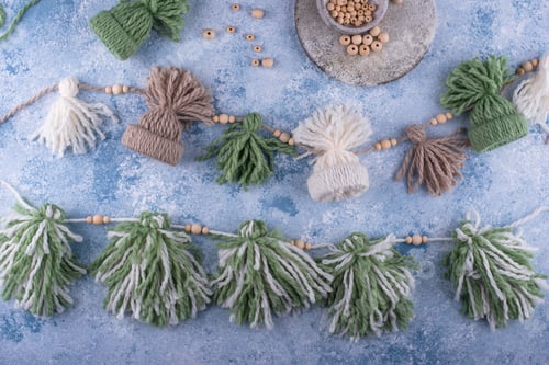 Preview: Hand made Christmas boho style garland