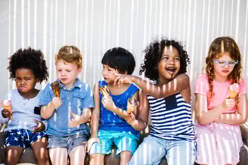 Preview: Kids eating ice cream in the summer