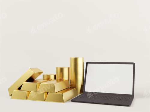 Preview: The laptop is used for business communication over the internet.