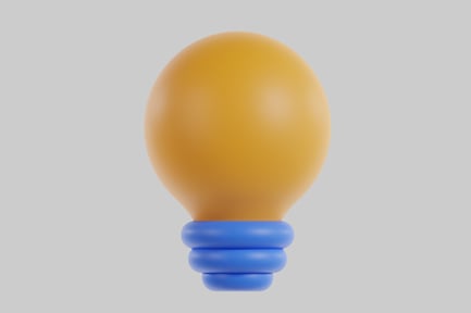 Preview: Light bulb with blue base