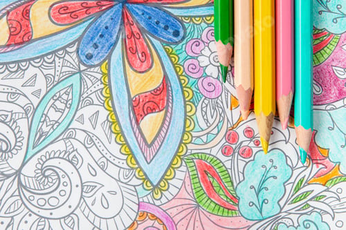 Preview: Intricate Mandala Coloring with Bright Pencils