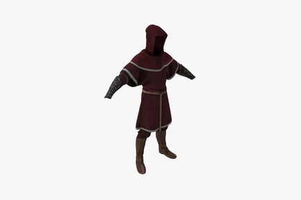 Preview: Armored medieval knight in battle stance