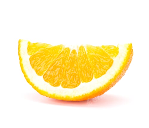 Preview: Orange fruit sliced isolated on white background