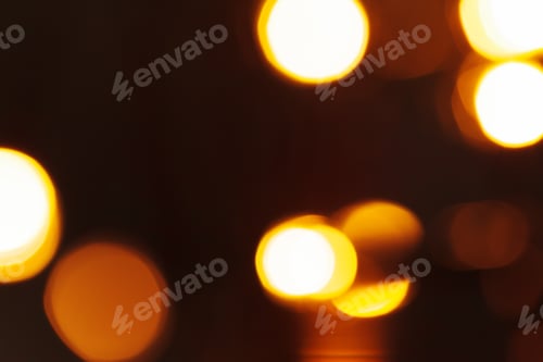 Preview: Bokeh light of holiday garland close up