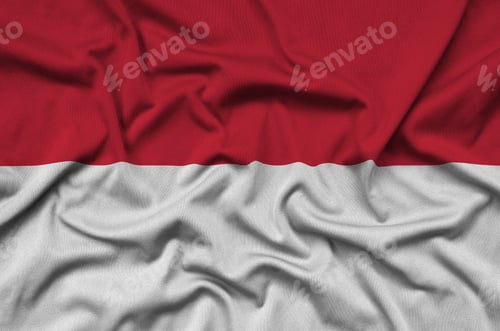 Preview: Striking Close-up of Red and White Fabric Texture