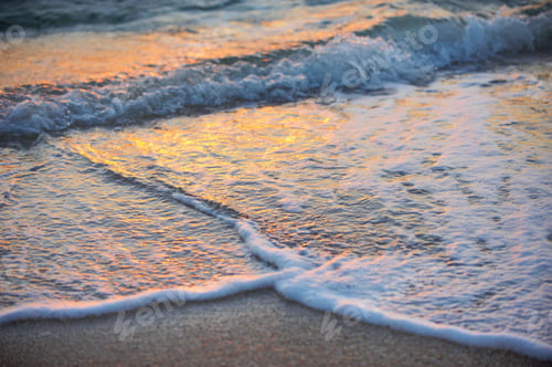 Preview: Soft wave of sea at sunset