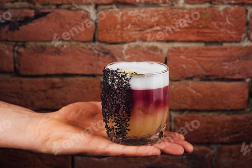 Preview: New York Sour Cocktail with foam