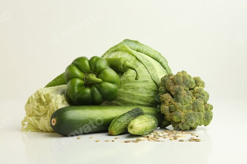 Preview: a fresh group of vegetables on white background