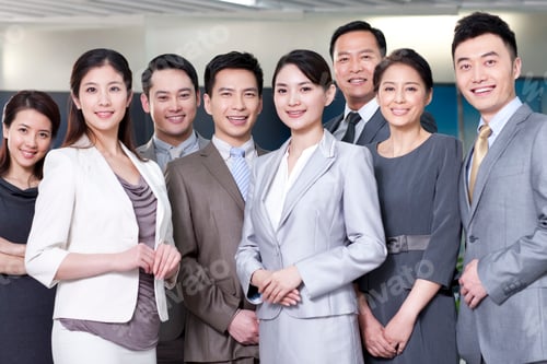 Preview: Portrait of confident Chinese business team