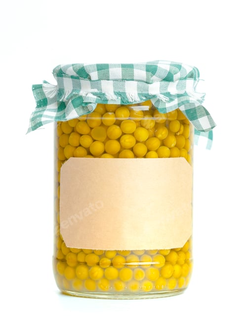 Preview: Canned Yellow Peas in a Glass Jar