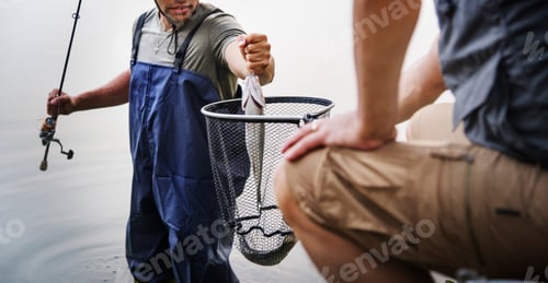 Preview: Men fishing at the lake