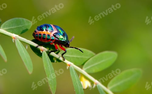 Preview: Jewel bug, Nature background photo