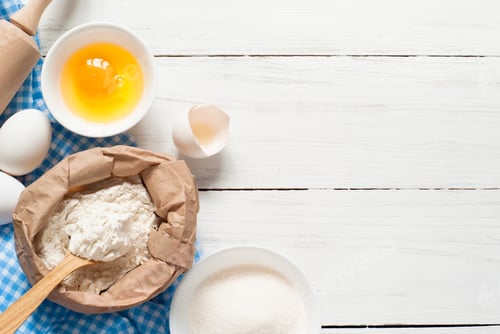 Preview: Baking ingredients.