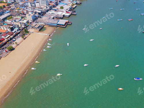 Preview: Sea, beach for travel background, Thailand. Nature landscape.