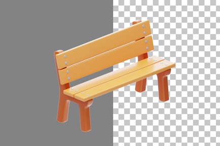 Preview: Park Bench 3D Icon