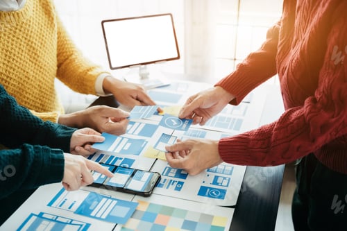Preview: Creative team web designer planning application development