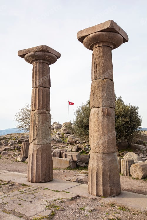 Preview: The Temple of Athena ruin in Assos Ancient City. Canakkale, Turkey.