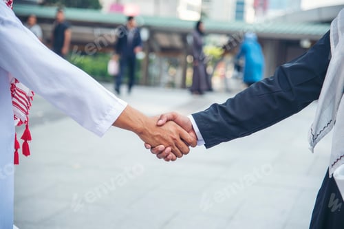 Preview: Close up hands Diverse multiethnic Partners team together. Teamwork group of multiracial people