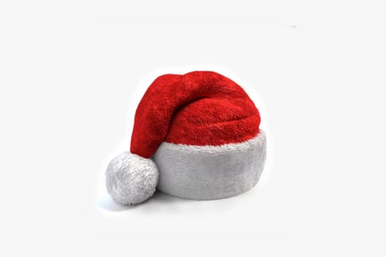 Preview: Santa hat with pom-pom (side view)