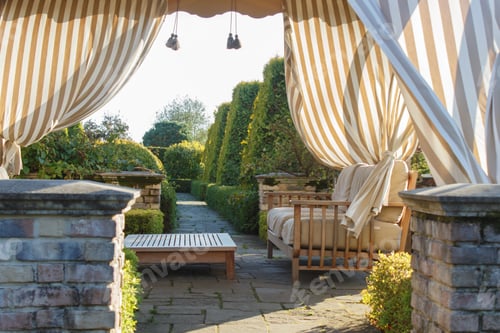Preview: modern gazebo in cottage garden