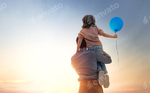 Preview: Father and his daughter outdoors