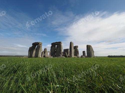 Preview: Famous Stonehenge prehistoric megalithic stone monument in Wiltshire, England, UK