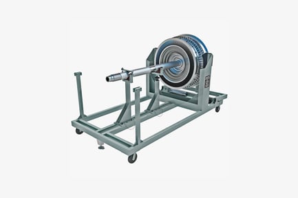 Preview: Mobile industrial fan assembly on wheeled frame