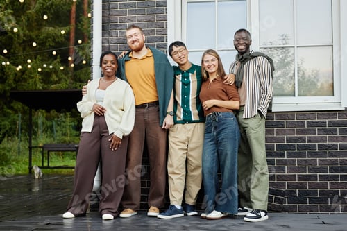 Preview: Diverse People Posing Outdoors Enjoying Party