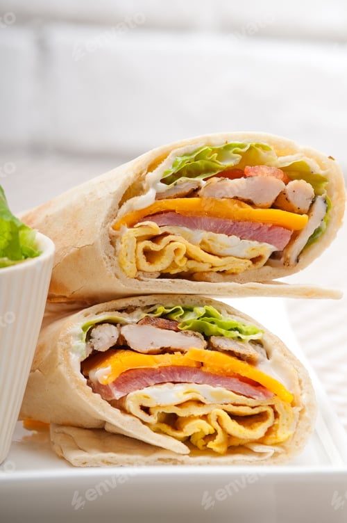 Preview: club sandwich pita bread roll