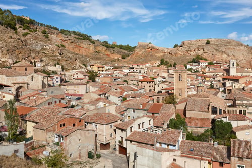 Preview: Fortified picturesque medieval historic town of Daroca, Zaragoza. Aragon, Spain