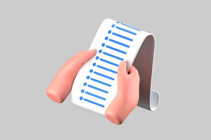 Preview: Stylized Retail Receipt with Hands