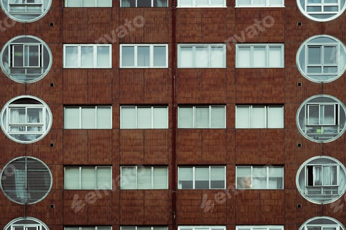Preview: Red tile building with round windows