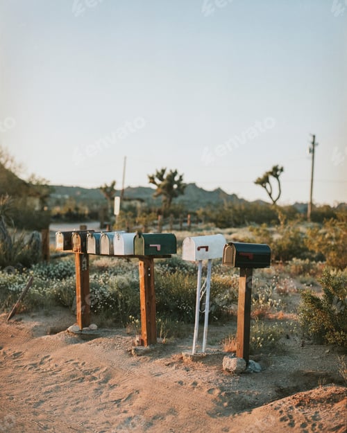 Preview: Postboxes in the Californian desert