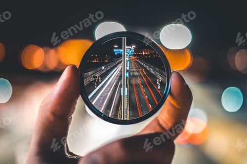 Preview: View on light trails through the ND filter