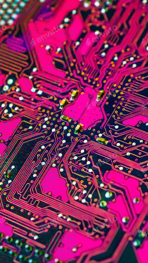 Preview: Electronic circuit board abstract background. computer hardware.